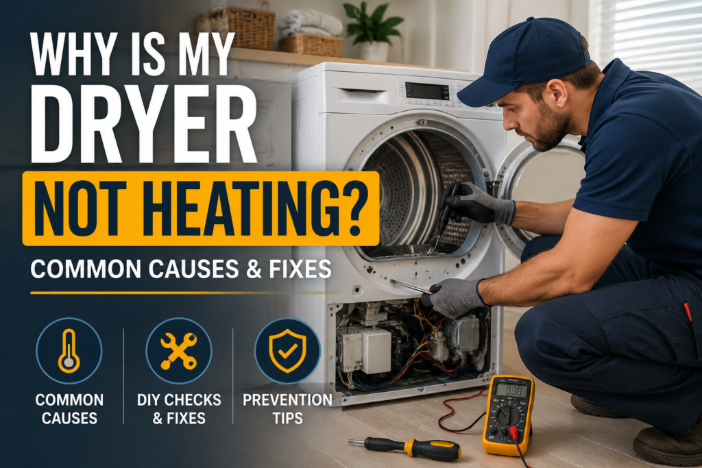 Dryer Not Heating - common causes and fixes